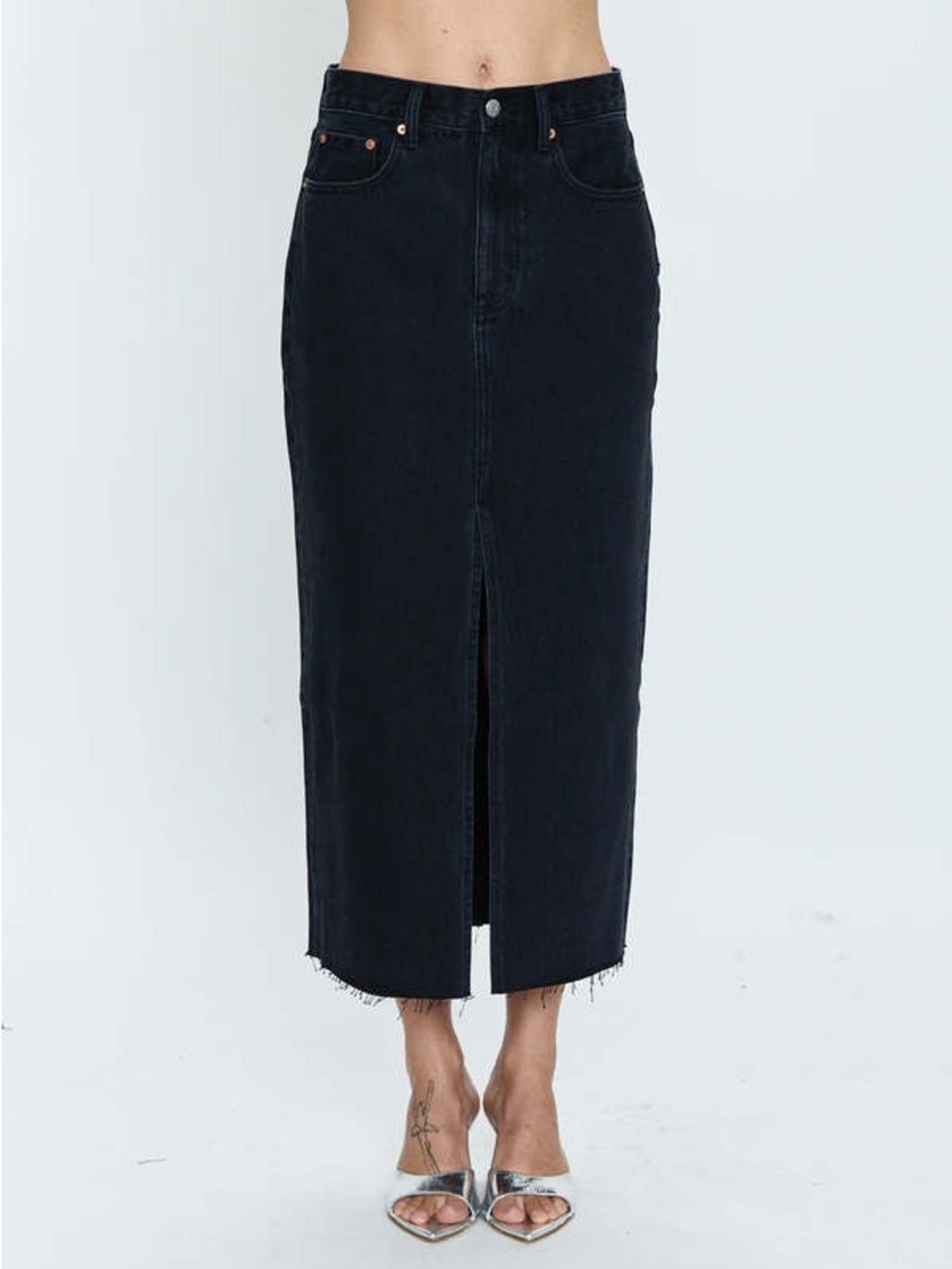 Pistola Alice High-Rise Midi Skirt with front slit